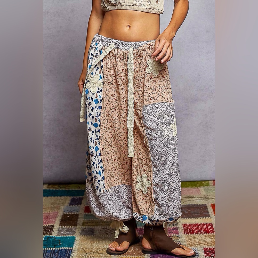 POL Multicolor Patchwork Joggers